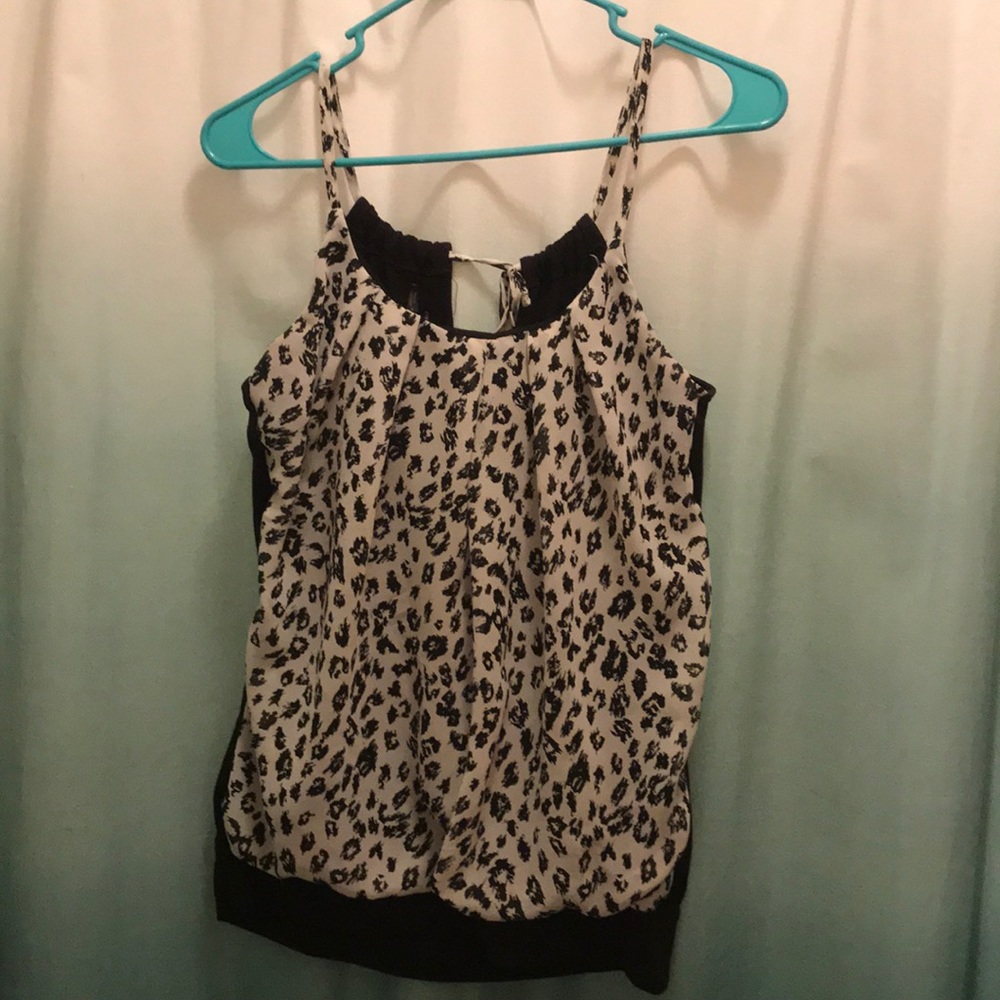 Black and White Leopard/Cheetah print top.